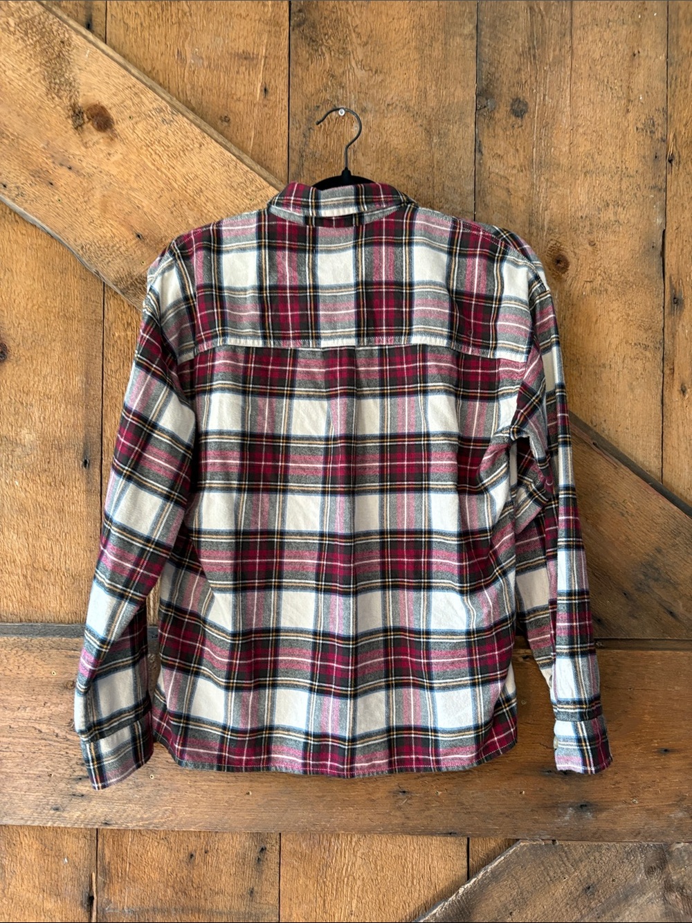 Madewell Womens Plaid Button Down Shirt Red White Black Cotton AF641 Small - Picture 4 of 7